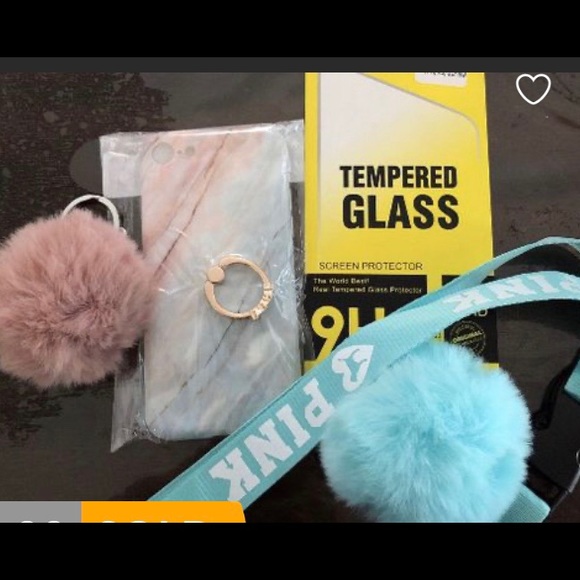 New lanyard,screen protector,phone case and pompom - Picture 2 of 9